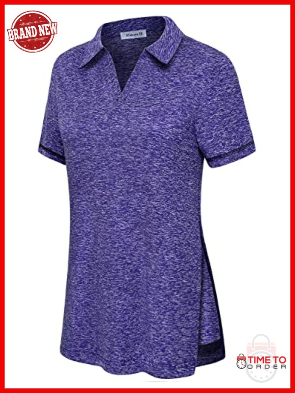 Women's Golf Polo Shirt V-Neck Loose Fit Athletic Tennis Top